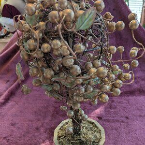 decorative copper wire bonsai tree sculpture 20in tall